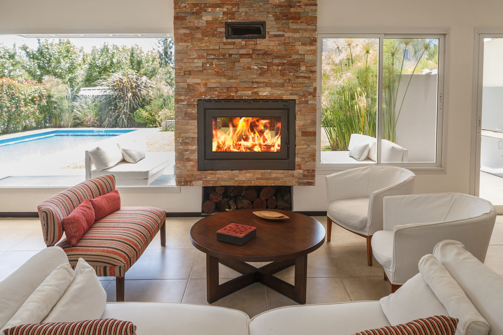 decoração lareira sala