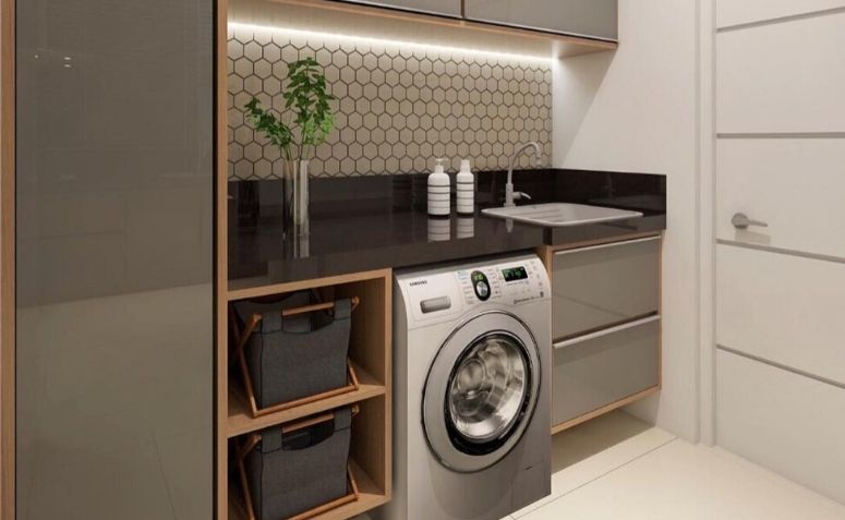 ideias de decoração lavanderia apartamento pequeno