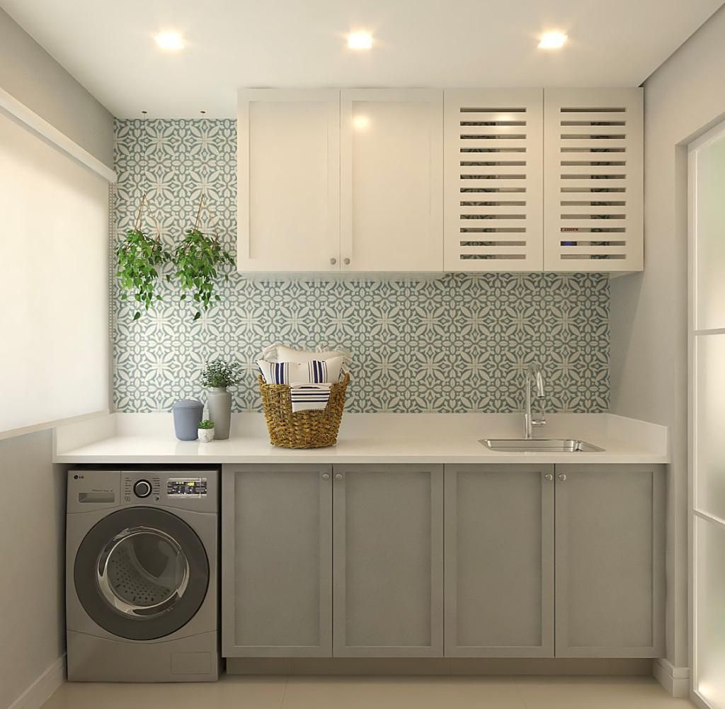 decoração lavanderia de apartamento
