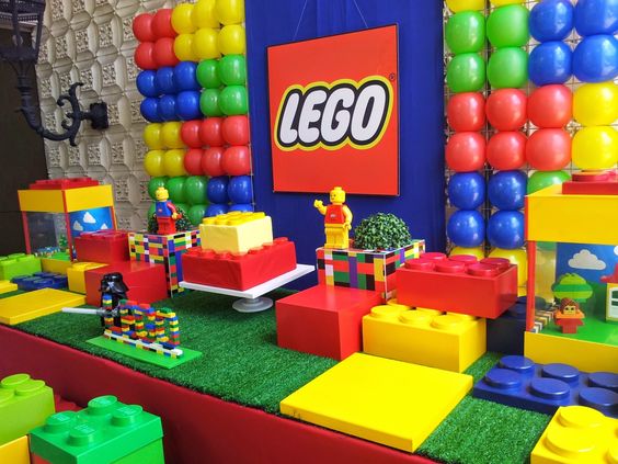 mesa de construção lego com armazenamento diy