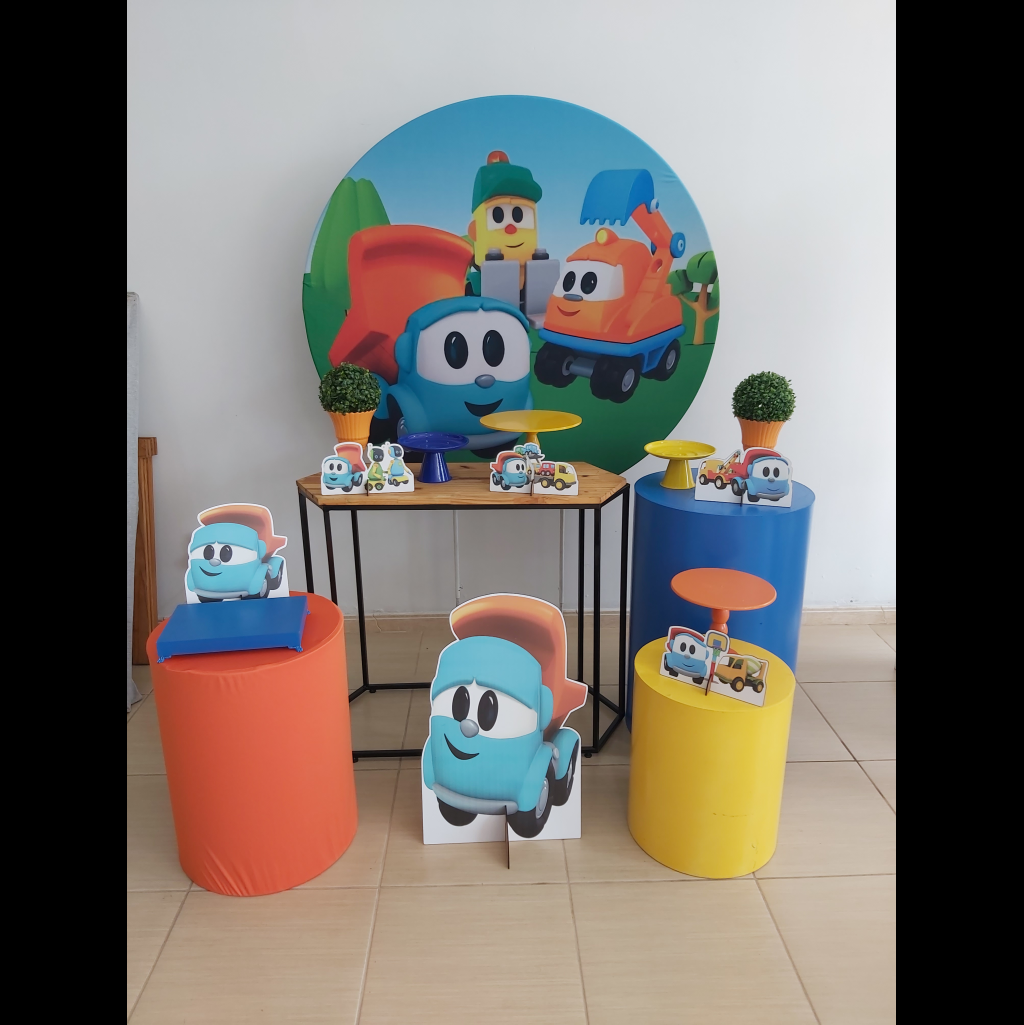 Decoração Econômica para Festa Infantil com Léo, o Caminhão
