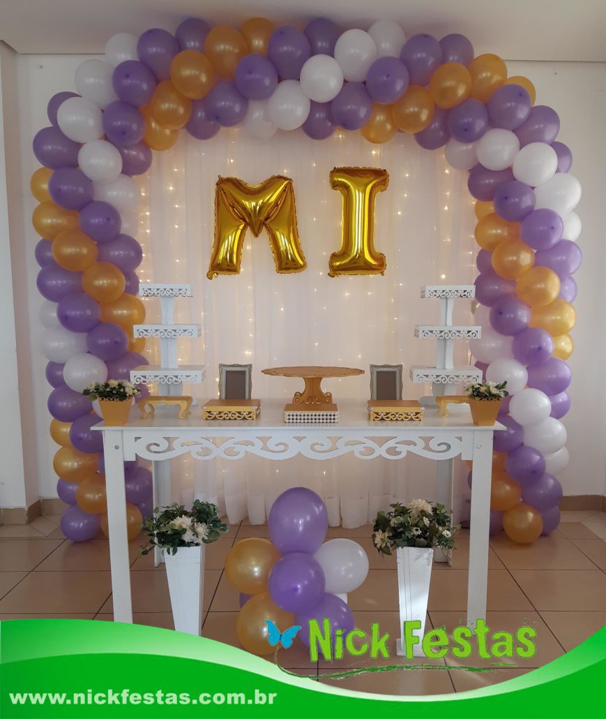 decoração lilas simples