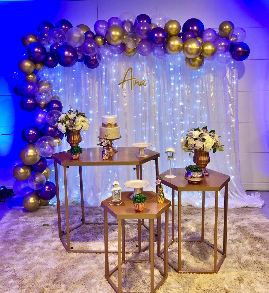 decoração lilas simples