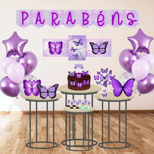 decoração lilas simples