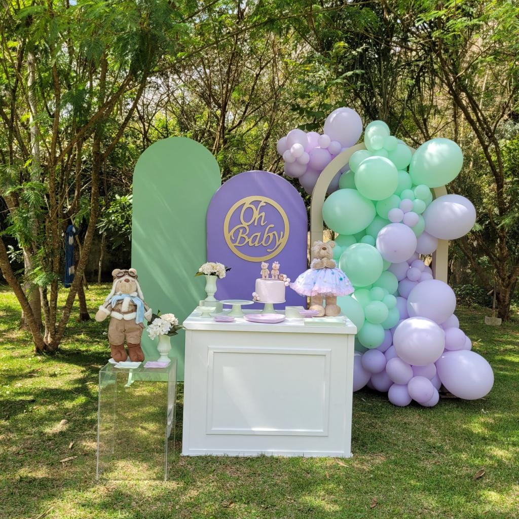 decoração lilas simples