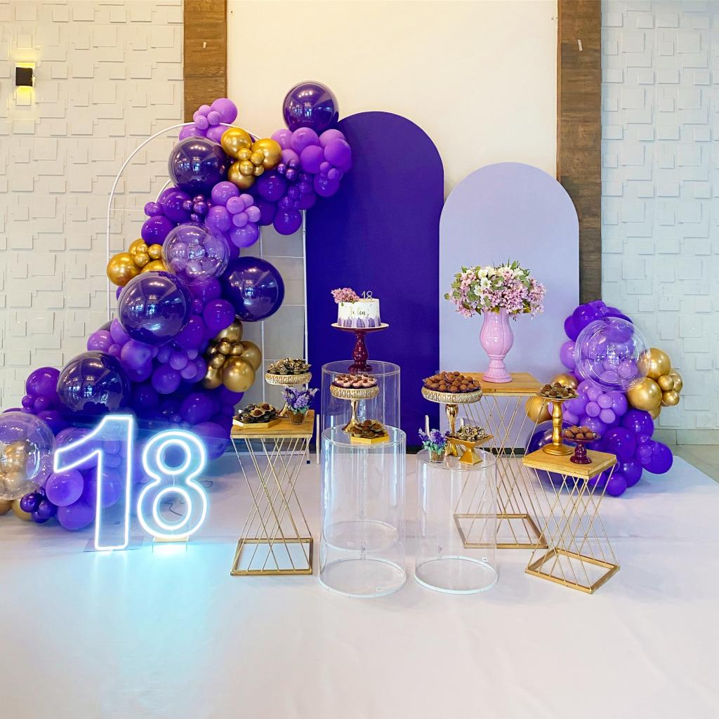 decoração lilas simples