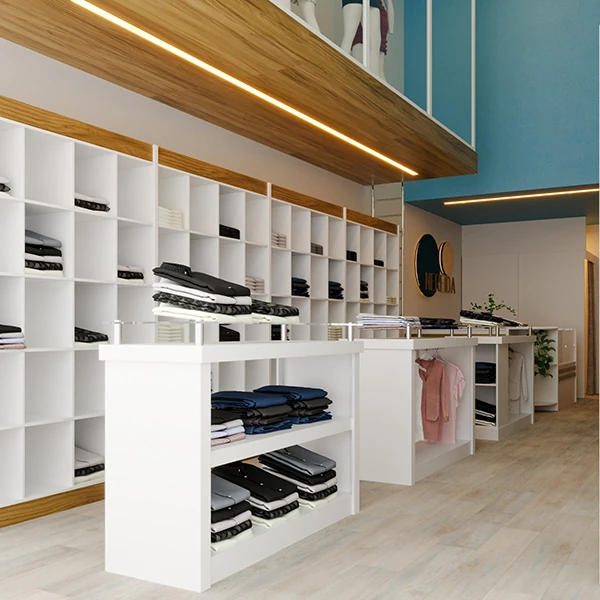 decoração loja de cosmeticos pequena