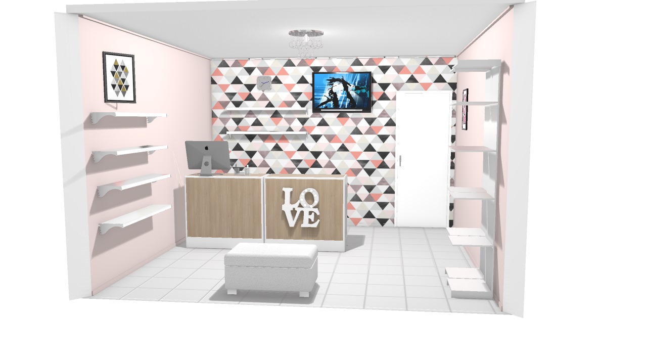 decoração loja de cosmeticos pequena