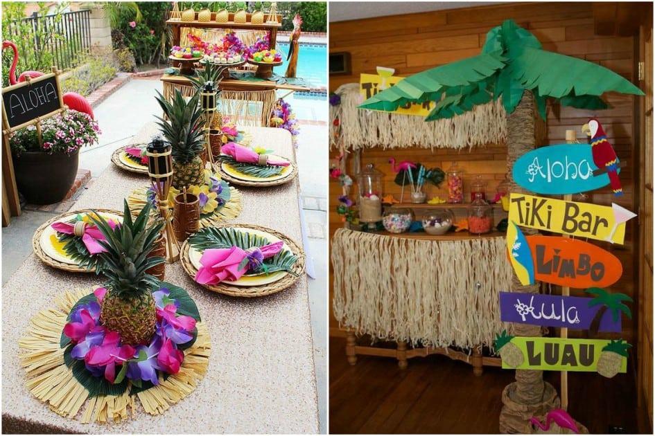 decoração luau simples