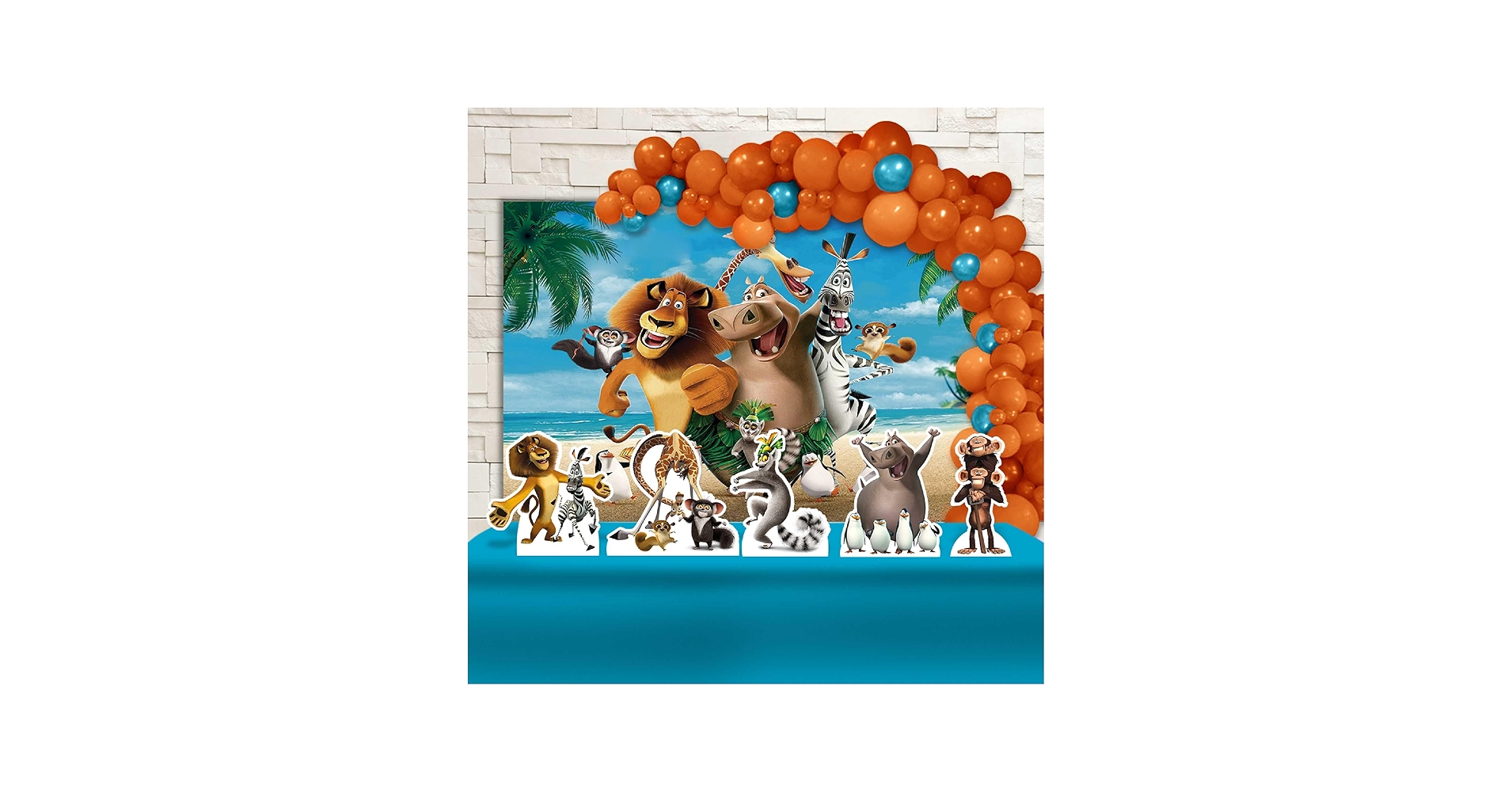 como fazer painel de festa Madagascar simples