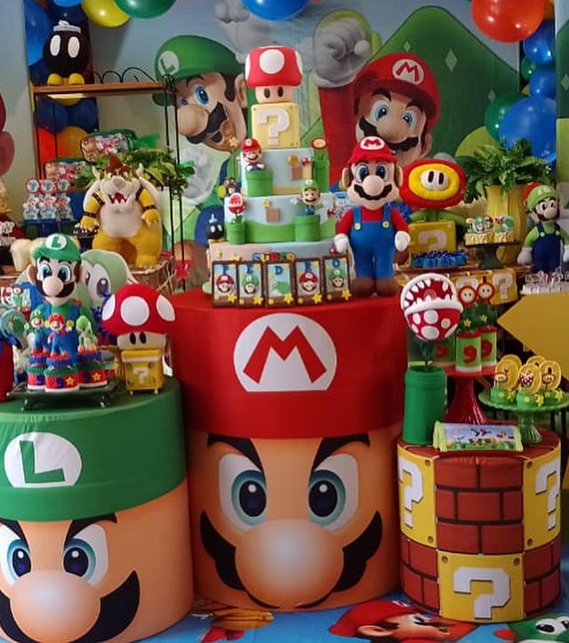 decoração mario bros
