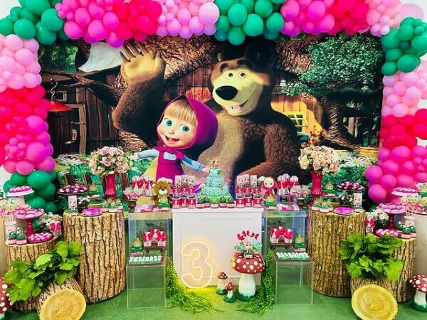 decoração masha e urso