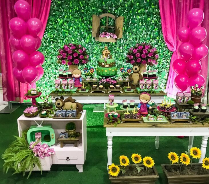 decoração masha e urso