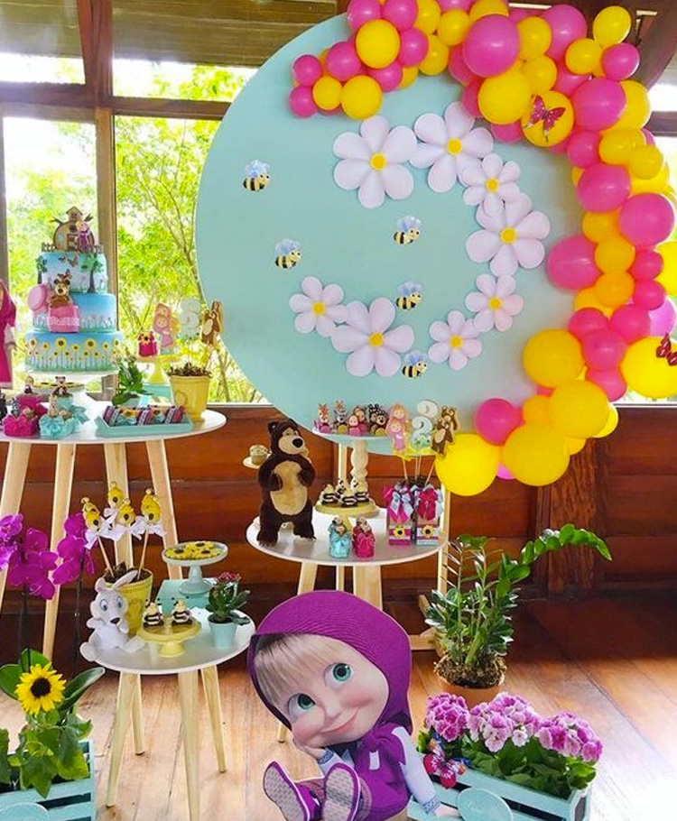 decoração masha e urso