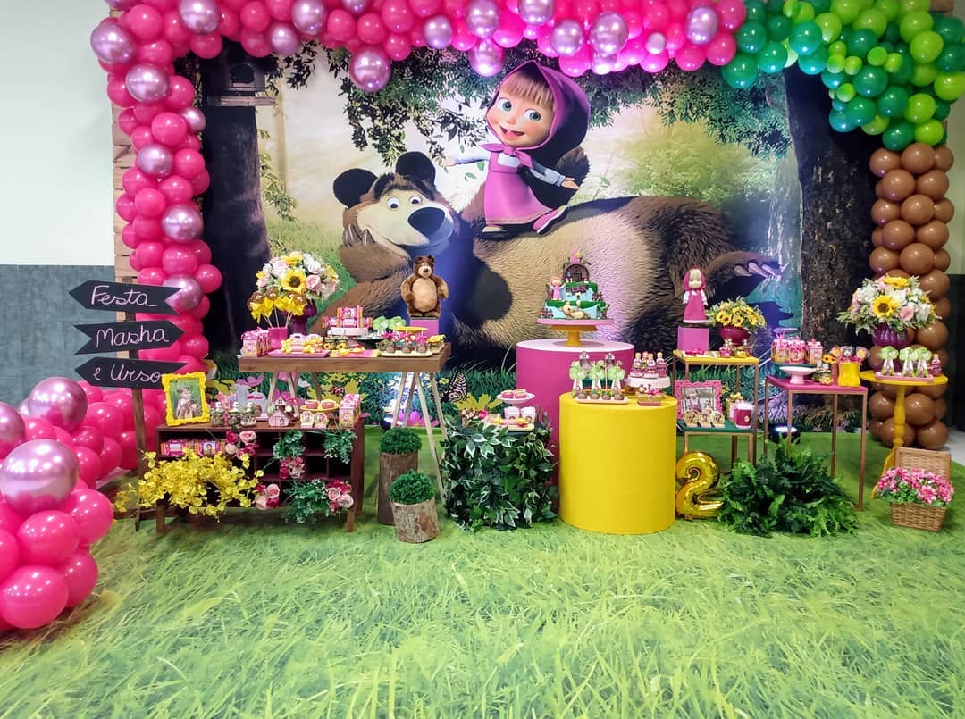 decoração masha e urso