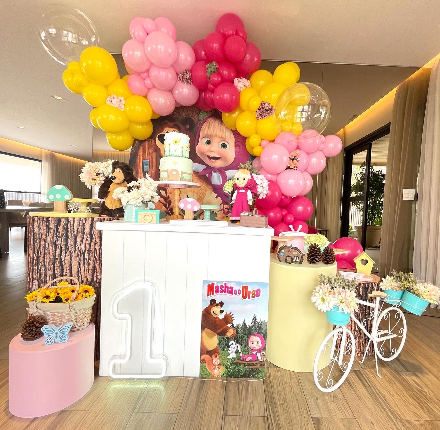 decoração masha e urso