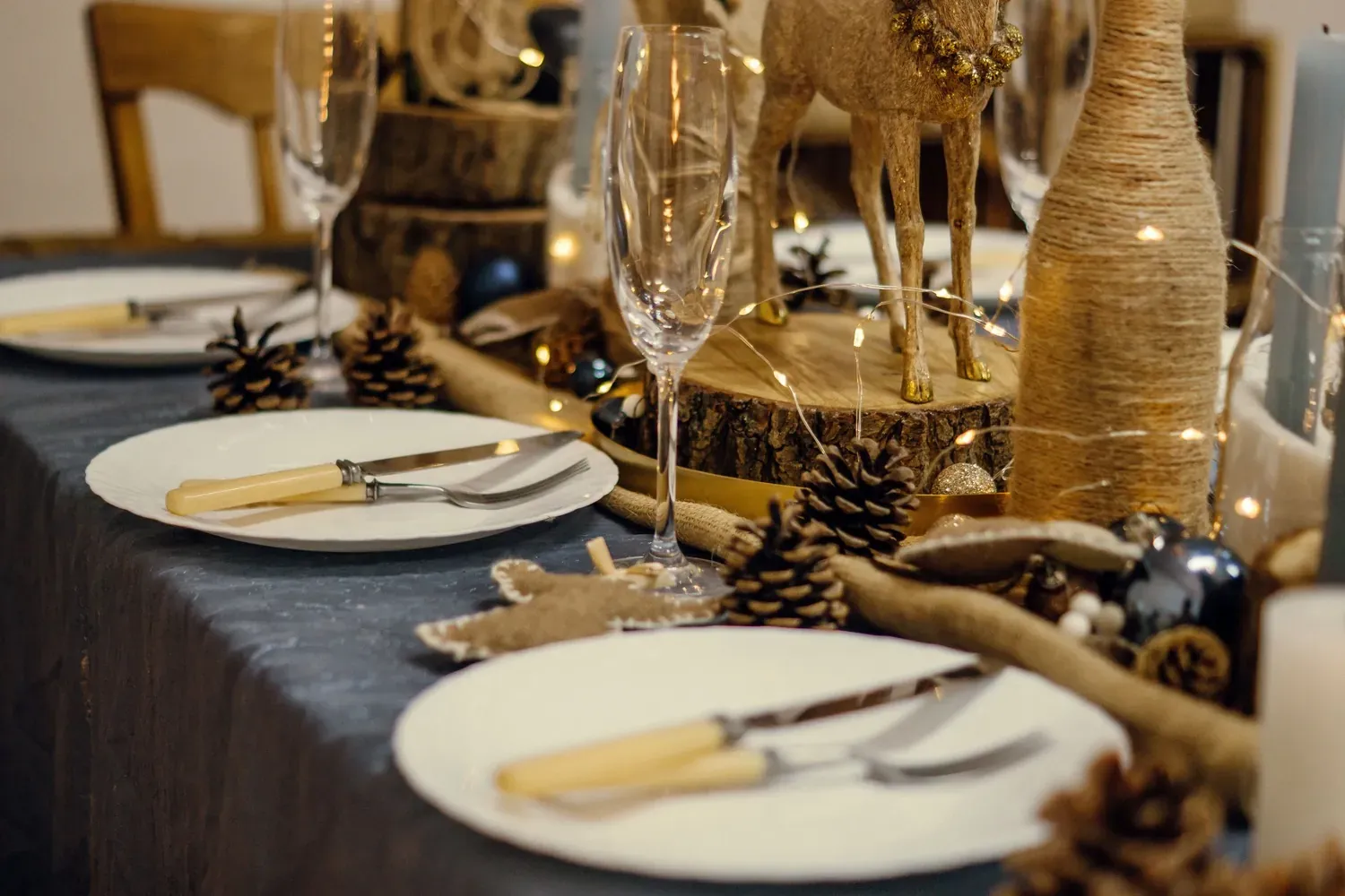 decoração mesa ano novo