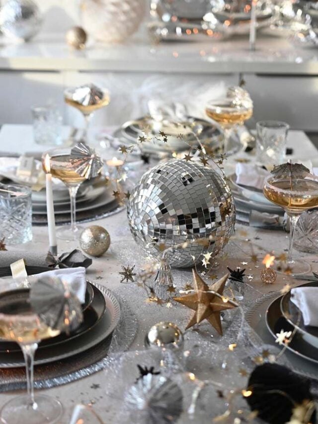 decoração mesa ano novo