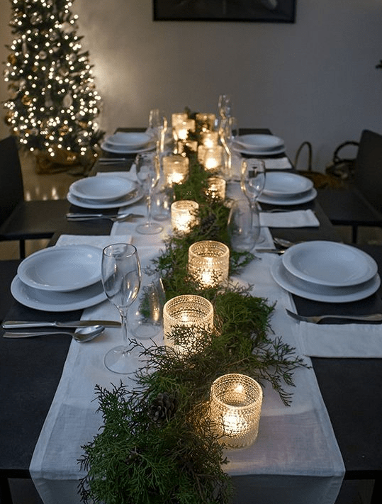 decoração mesa ano novo