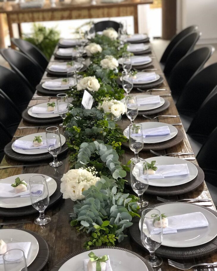 como economizar decoração mesa casamento DIY