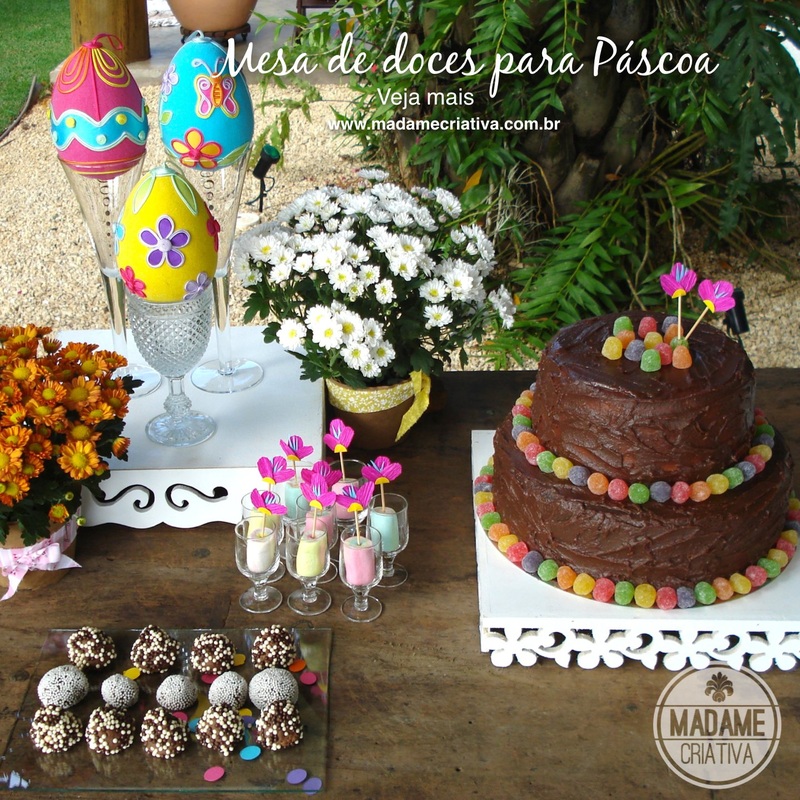 decoração mesa de doces simples
