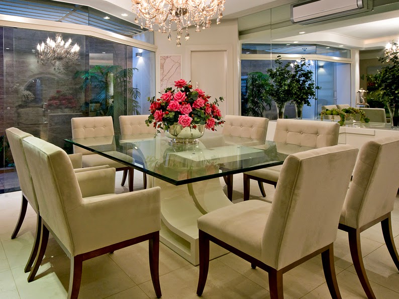 vasos decorativos para mesa de vidro sala de jantar