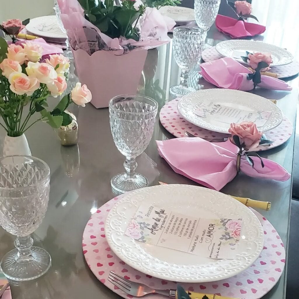 decoração mesa dia da mulher