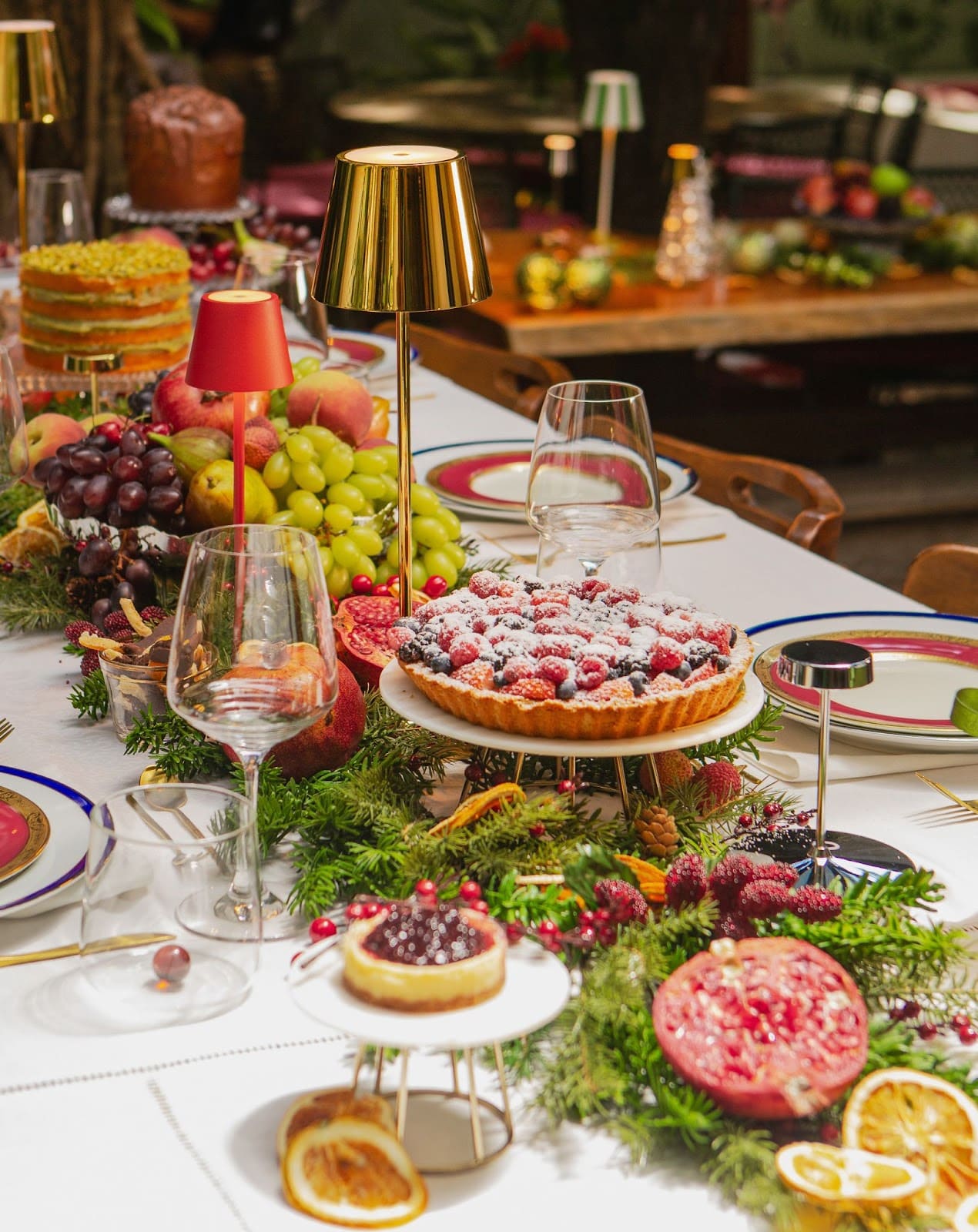 decoração mesa natal