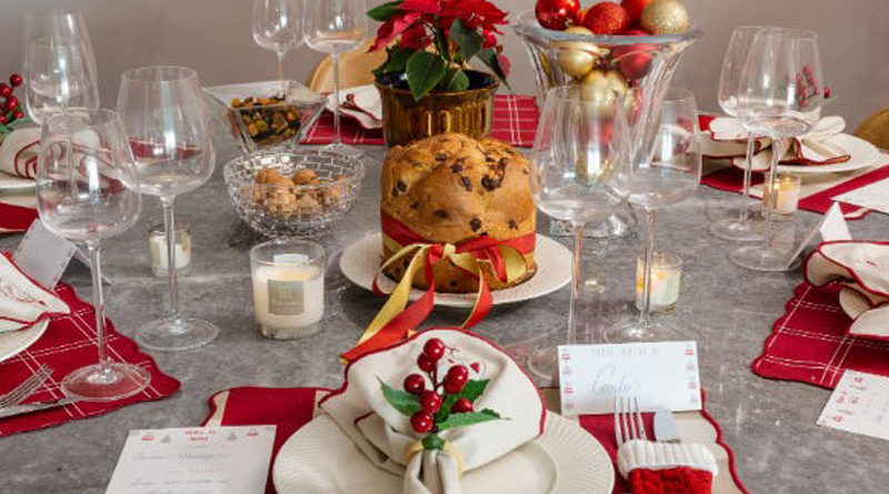 decoração mesa natal