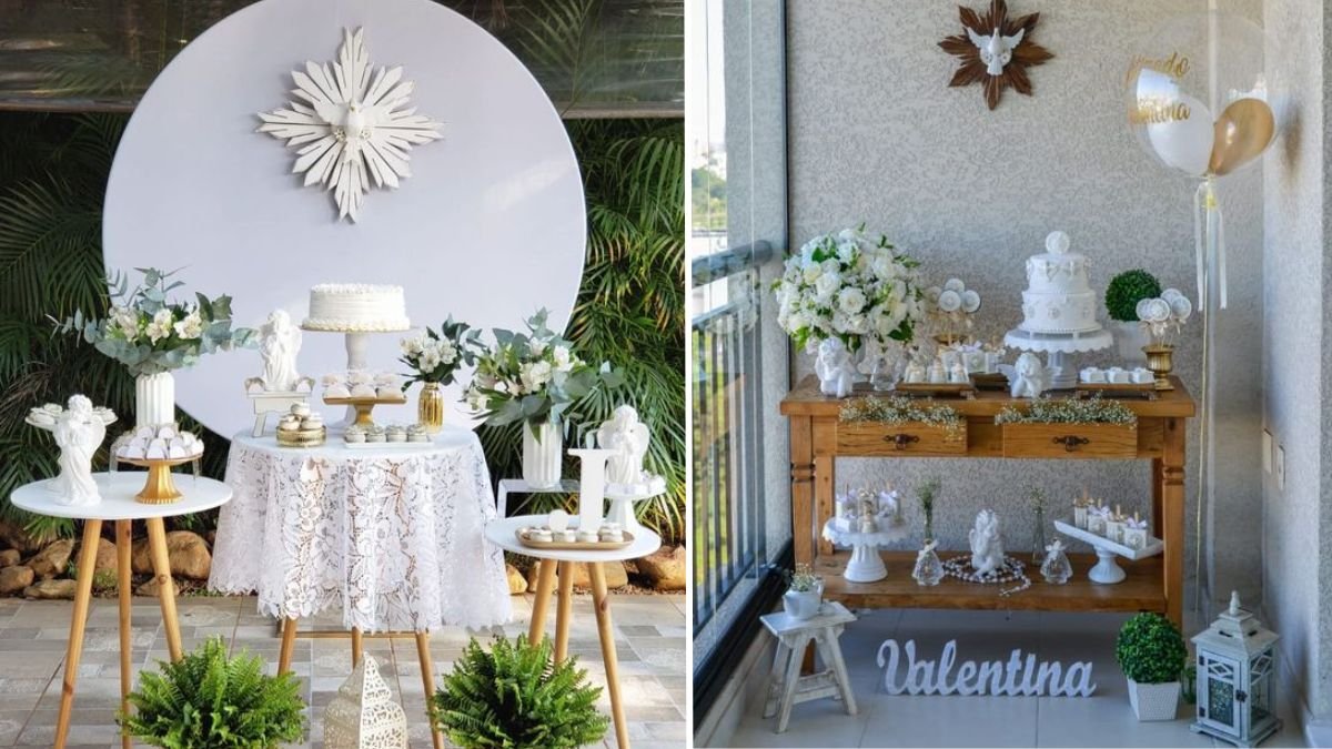 ideias criativas decoração meu batizado simples
