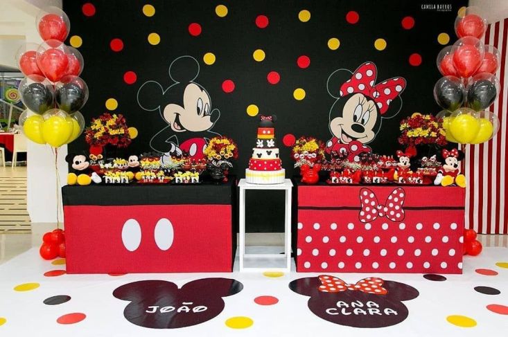 decoração mickey minnie pronta ou faça você mesmo