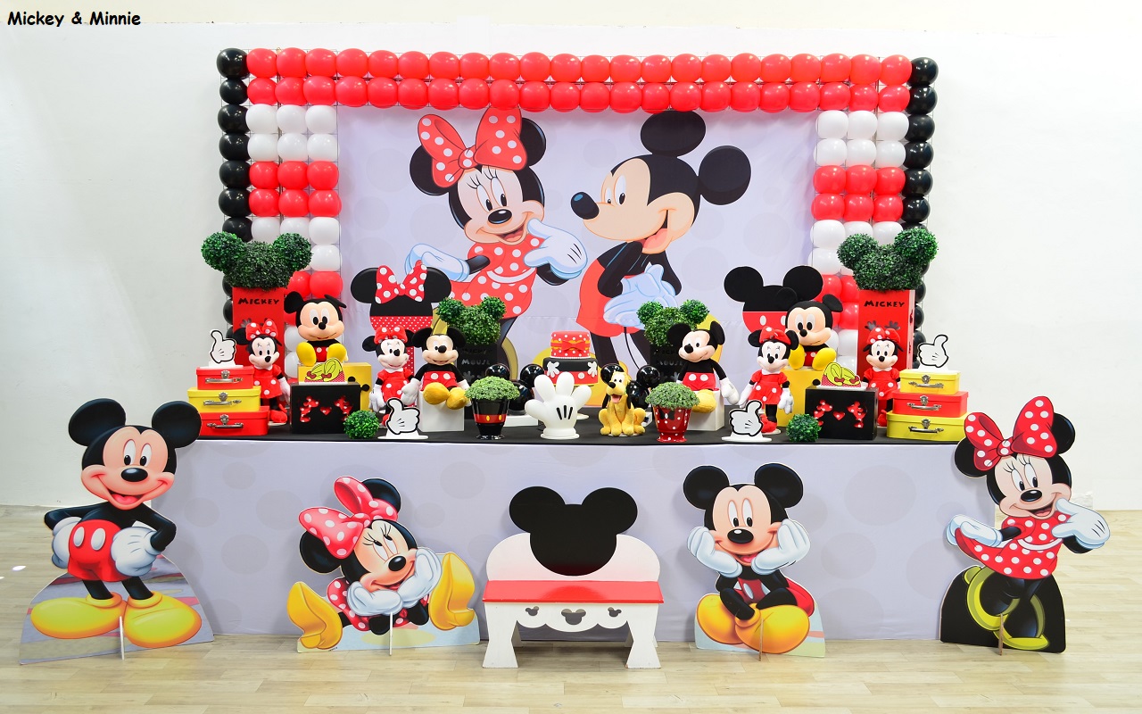 decoração mickey minnie pronta ou faça você mesmo