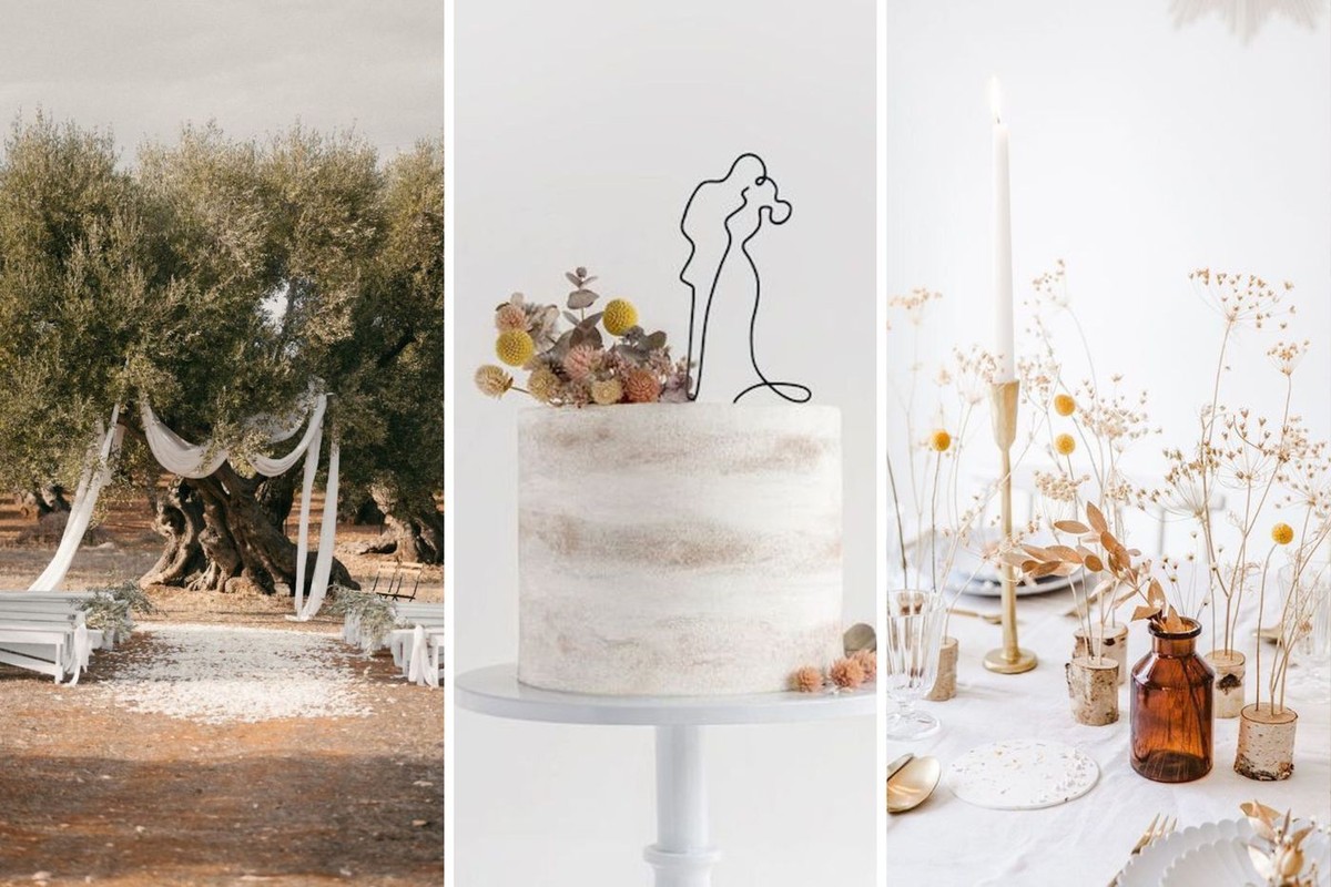 decoração minimalista casamento