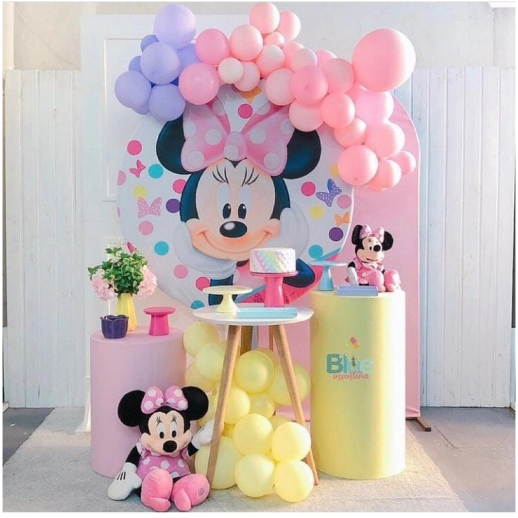 decoração minnie rosa simples