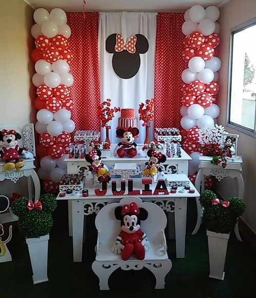 decoração minnie vermelha