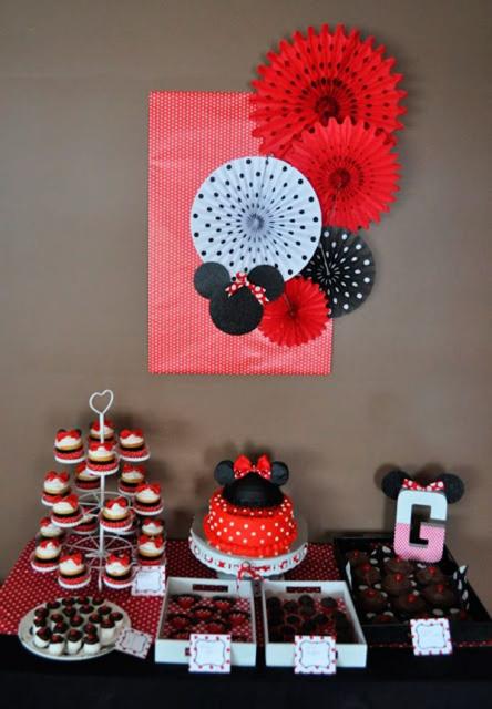 decoração minnie vermelha simples
