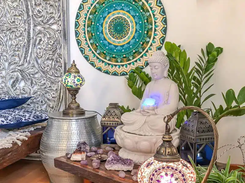 ideias de decoração mística para sala