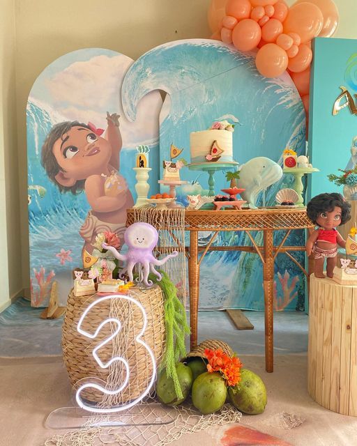 Como Montar uma Decoração Moana Baby Simples e Encantadora