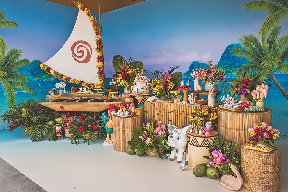 decoração moana simples