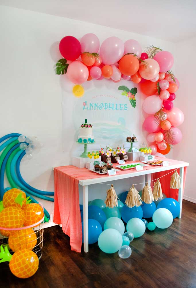 decoração moana simples e barata