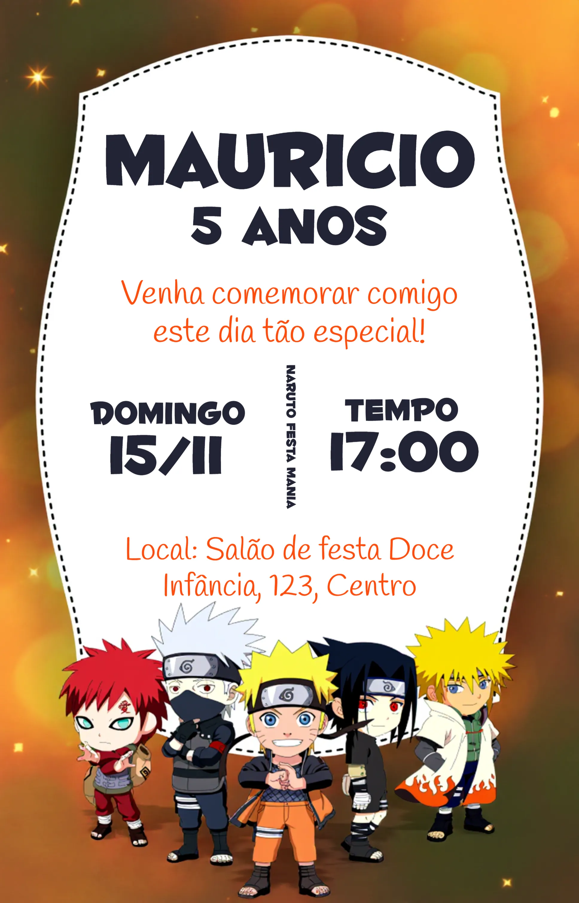 decoração naruto