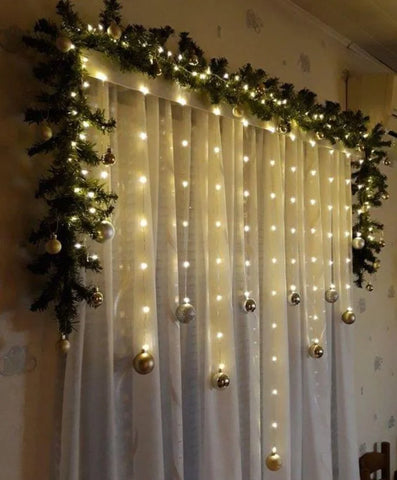 decoração natal cortina