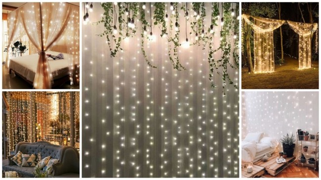 ideias criativas decoração cortina natal