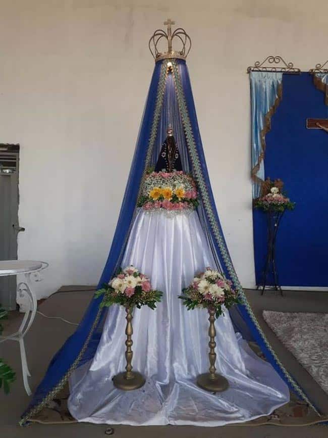 ideias de decoração para altar de nossa senhora