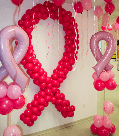 decoração outubro rosa clínica vs consultório pequeno