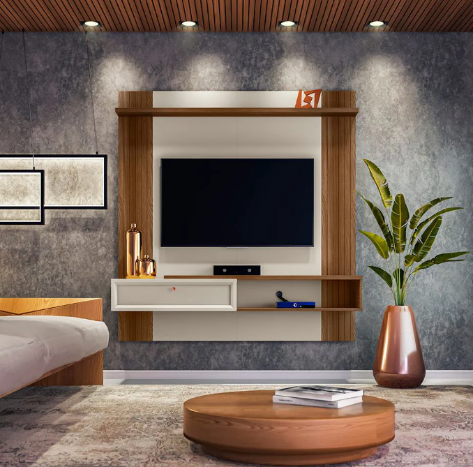 decoração painel de tv