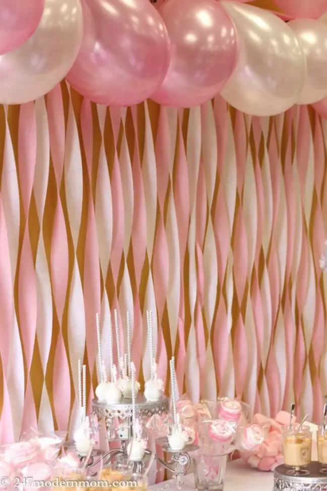 decoração papel crepom