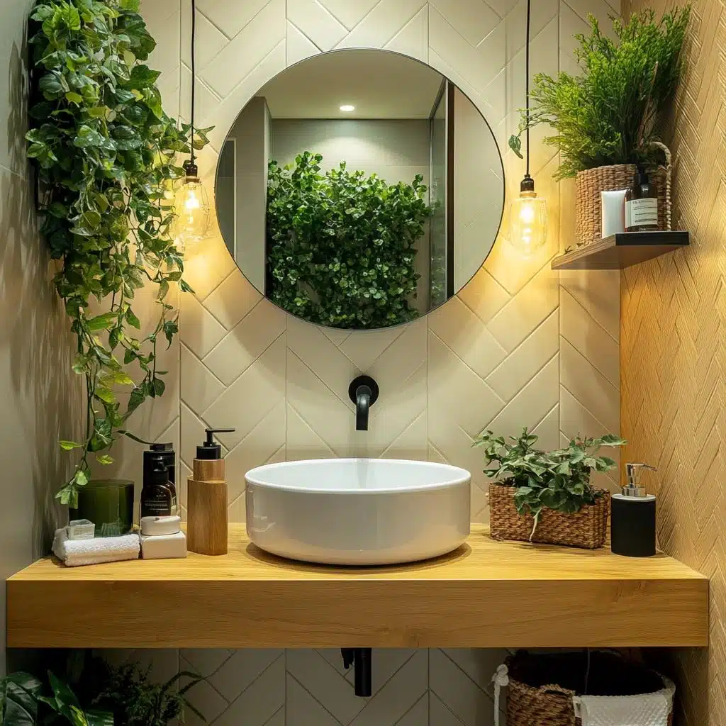 decoração para banheiro pequeno