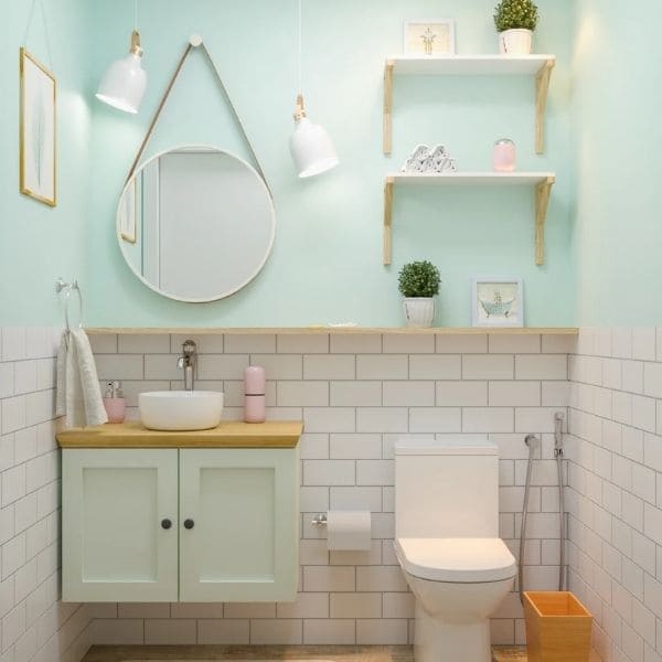 decoração para banheiro pequeno e simples