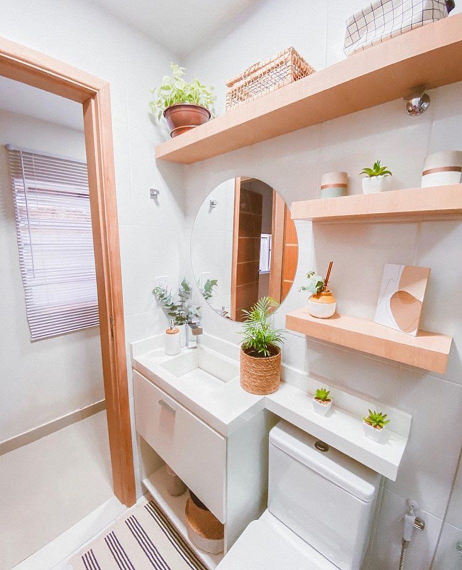 inspiração decoração banheiro pequeno simples